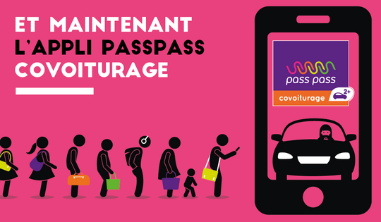 Visuel de l'appli Pass Pass covoiturage