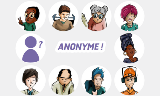 Infographie illustrant l'anonymat du questionnaire